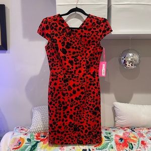 Stunning Red Leopard Dress - Betsey Johnson